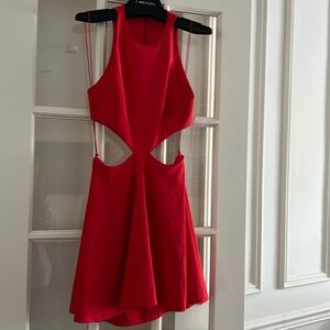 Alice and Olivia brand new red cut out dress